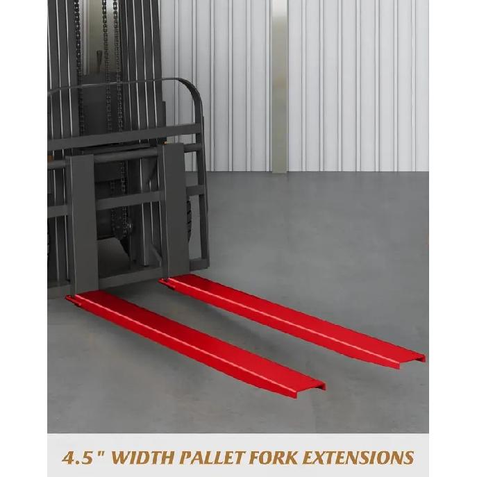 72 Inch Forklift Extensions for 4.5 Inch Width Forklift Truck, Heavy Duty Steel Pallet Fork Extensions with Lift Truck Loaders