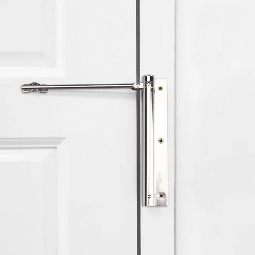 Stainless Steel Automatic Door Closer Lightweight Adjustable Door Closing Hinge Durable Anti-Collision Damper Buffer