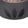 Teapot Warmer Base Ceramic Candle Heater Tea Coffee Milk Light Warmer with Purple Iron Pad for Home Black