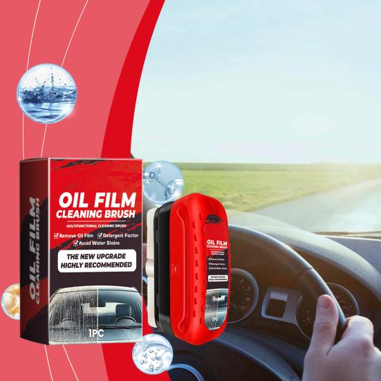 Car Powerful Windshield Cleaner Oil Film Remover Easy To Clean Anti-Fog Protection Multipurpose Automotive Cleaning Brush