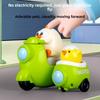 Plastic Toddler Car Toy Set With Inertial Tricycle And Cute Rabbit Chicken Design For Early Learning