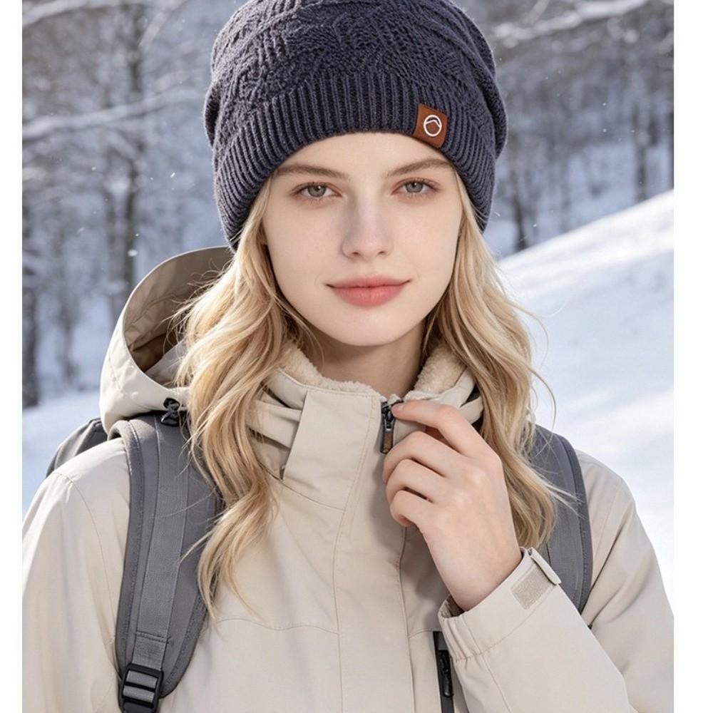 Ear Protection Warm Beanie Hat Windproof Fleece Lined Knitted Cap Fashion Knit Beanie Camping