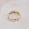 Oval Cut Blue Sapphire Signet 925 Sterling Silver Yellow Gold Overlay Ring Jewelry