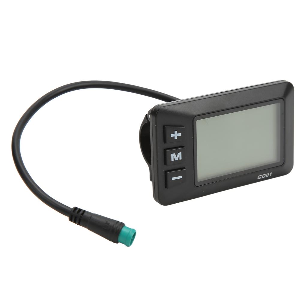 Displej na elektrické kolo 36V 48V LCD GD01 Displej 5kolíkový vodotěsný konektor pro řidítka 22,2 mm