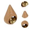 Shopkeepers Door Bell Chime Ornament Decor with Brass Bell, Wood Doorbell for Porch Store