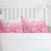 Japanese Style Cherry Blossoms Pink Bedding Set 3pcs Duvet Cover Pillowcase Kids Adult Quilt Cover Double Bed Set Home Textile