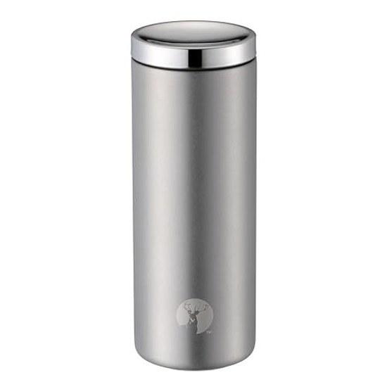 Captain Stag water bottle direct drinking double stainless steel vacuum insulation heat retention cold HD personal bottleSilver Black Red350ml 470ml