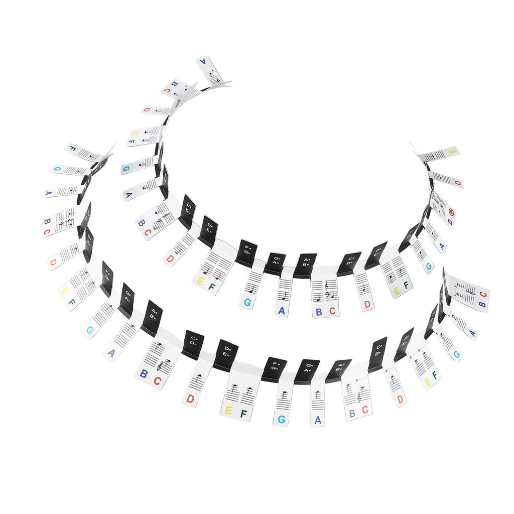 Removable 88 Key Piano Keyboard Note Labels Colorful Notes Guide Letters Stickers for Kids Beginner Learning