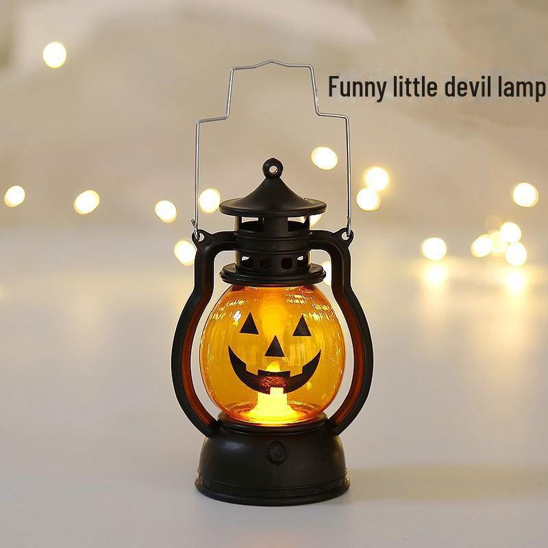 Halloween Portable LED Pumpkin Lantern Candle Lamp for Party Decoration