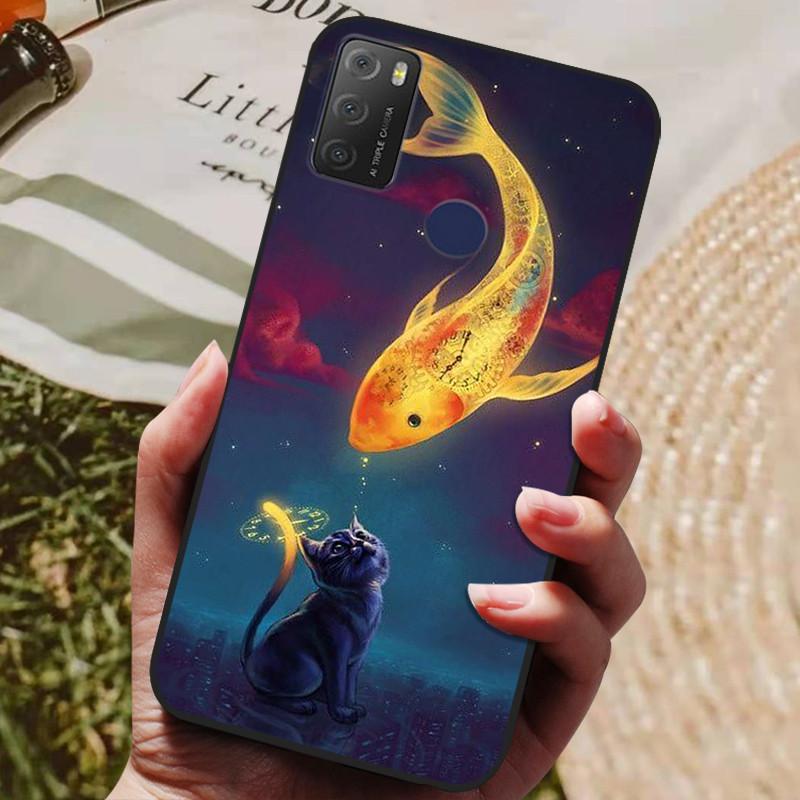 For TCL 20Y 20E 6125F Case Silicone Soft TPU Phone Cover for TCL 20Y 6156D Case Bumper for TCL20Y TCL20E Flower Animals Coques