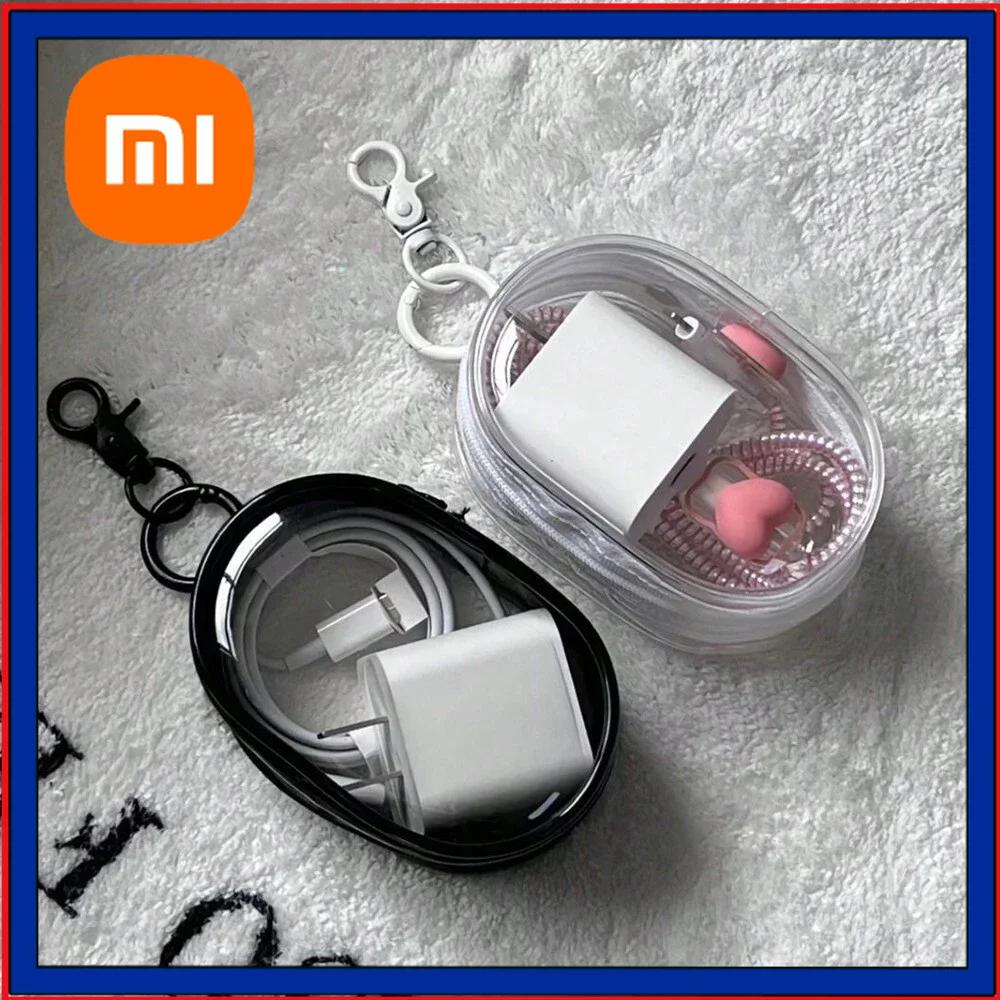 Xiaomi Fermuarlı Taşınabilir Mini Şeffaf Saklama Çantası, Çok Fonksiyonlu Kulaklık ve Şarj Cihazı Kutusu, Anahtarlıklı Seyahat Aksesuarları