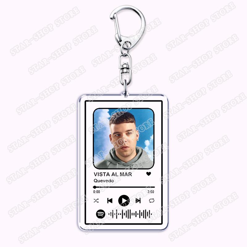 

Hot Singer Quevedo Singer Songs Keychains for Women Accessories Bag Columbia Music Keying Jewelry Fans Friends Gifts