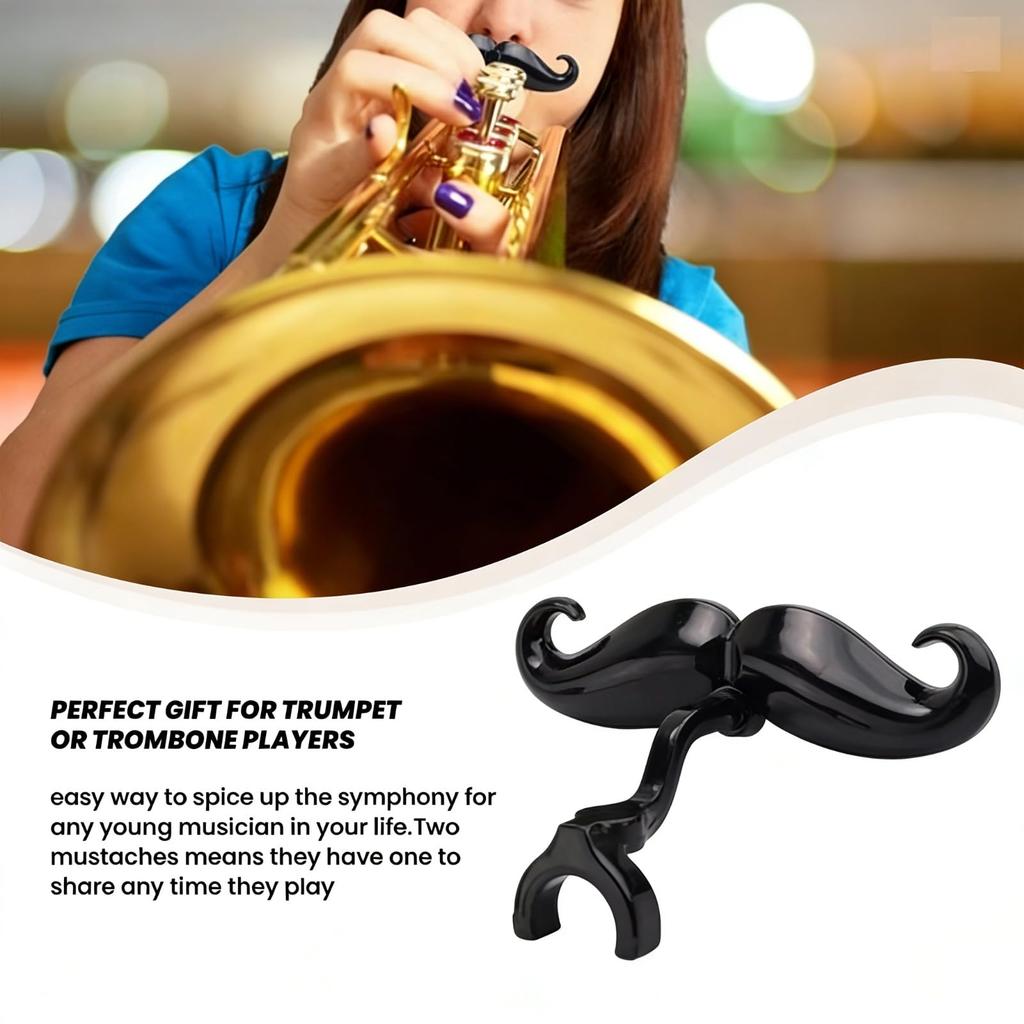 Zjchao Trombone Mustache, Fun Practice and Performance Accessory for Euphonium. Features a Reinforced Clamp Design To Prevent Damage During Playing.