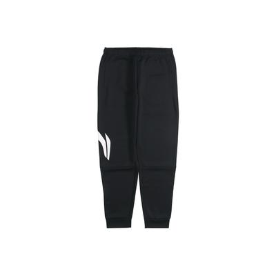 Li Ning Badminton Series Printed Letter Cuffed Knitted Sports Pants Men Bottoms Standard-Black AKLP727-1