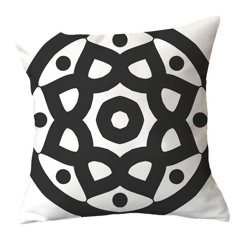 Simple New Square Geometric Plush Pillowcase Home Fabric Sofa Pillow Cushion Cover