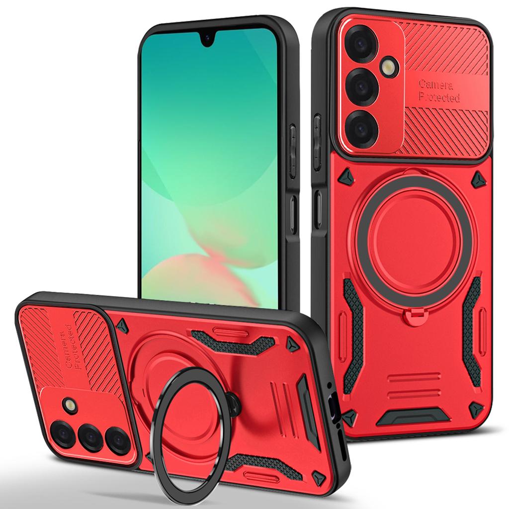 For Samsung Galaxy S26+ Magnetic Case Shockproof TPU + PC Phone Back Cover with Kickstand