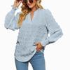Blusas y Camisas Casuales de Moda para Mujer JPNTKY de Manga Larga con Cuello en V