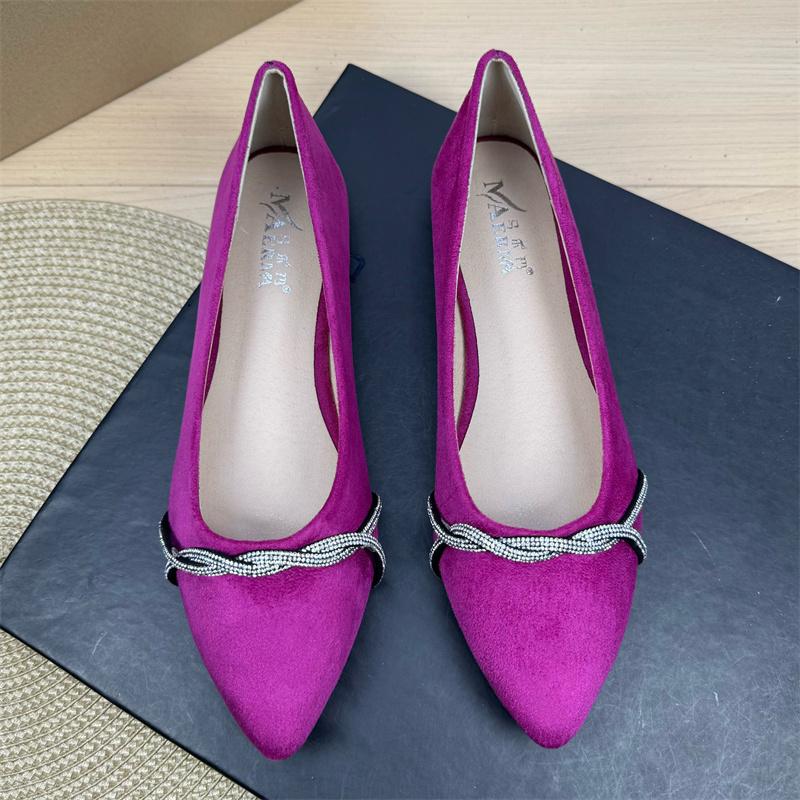 Fashion Flat Shoes for Women Spring  Autumn 2025 New Pointed Soft Soled Professional Work Shoes Black Plus Size Women's Shoes 42 43 44