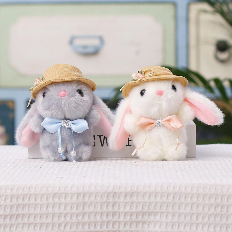 Plush Bunny Keychain With Cotton Filling For Bag Decoration And Collectible Gift