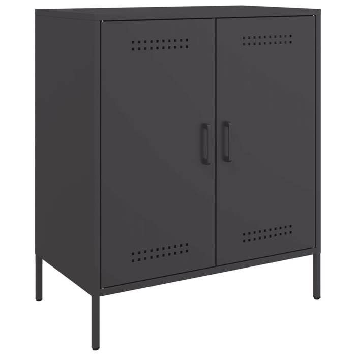 VidaXL Black Buffet 68x39x79 Cm Steel 842976