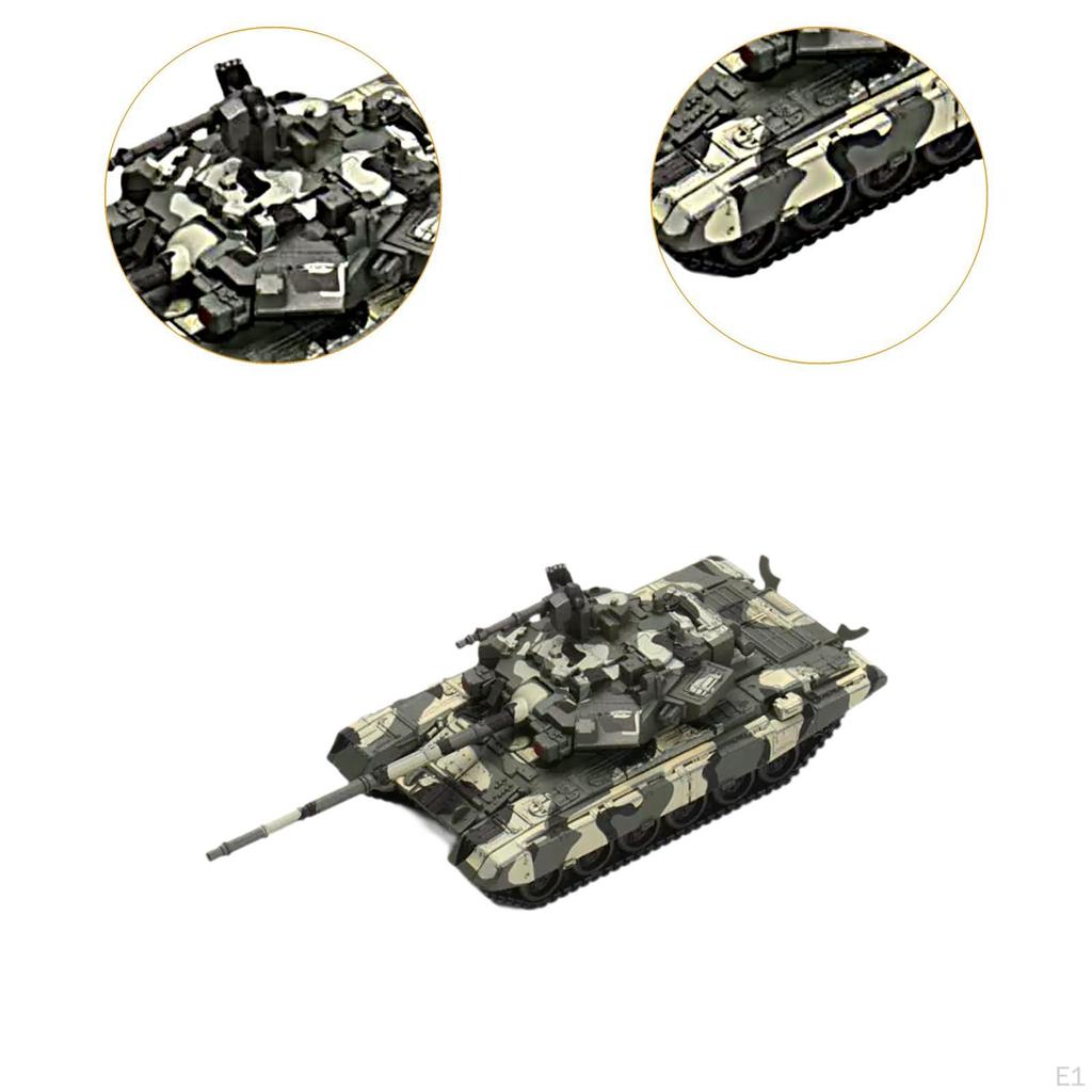 1/48 Russian T-90 Tank Model Wheeled Vehicle Miniature 4D Modern for