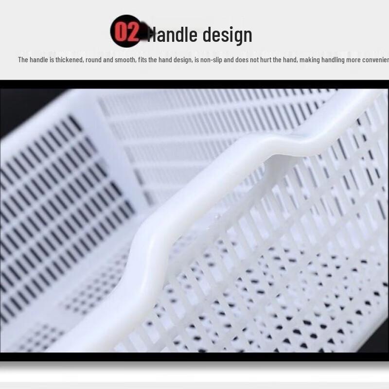 JingJingRS Großer rechteckiger Aufbewahrungskorb aus Kunststoff