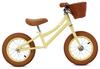 Kinderen Botergeel 12" Retro Loopfiets met Mandje & Luchtbanden