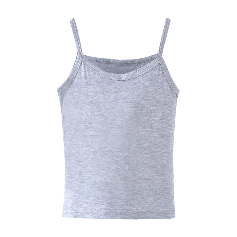 Kids Girls Solid Color Camisole Sleeveless Top