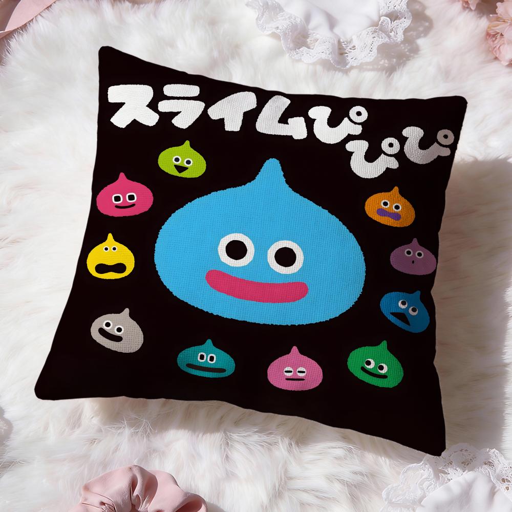 Dragon Quest Rocket Slime Cushion Cover Premium Comfort Reversible Pillow Cove -Two In One Design for Any Room & Car Interior