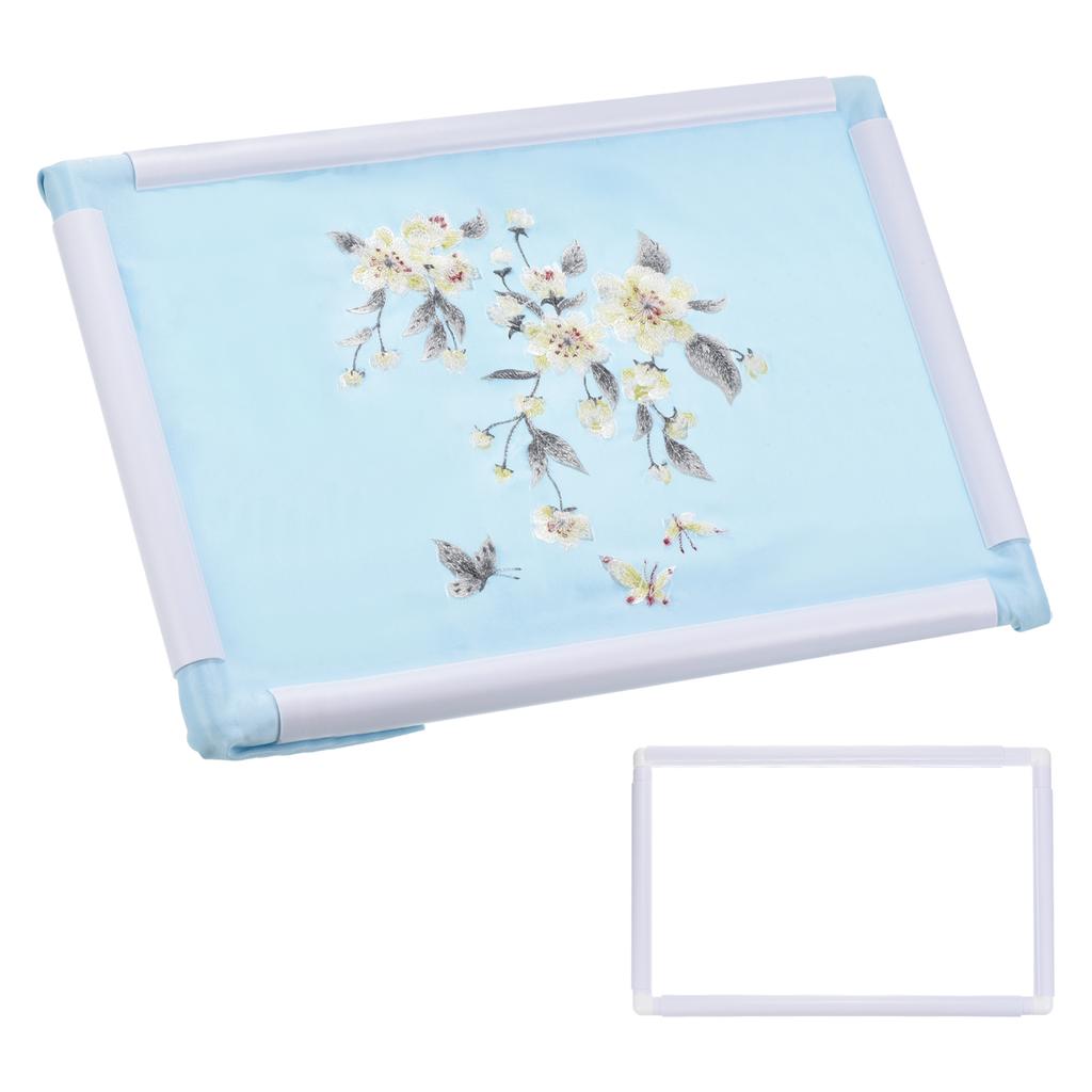 Embroidery Hoops Plastic Cross Stitch Frame Reusable Sewing Hoop Handhold Clip Frame Embroidery Snap Frame Hoop DIY Sewing Art