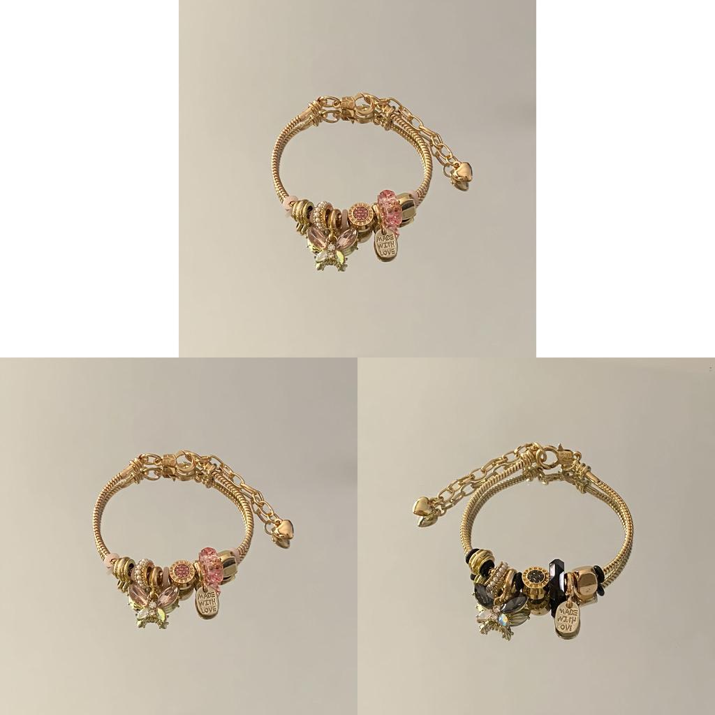 Fashion Alloy Butterfly Crystal Bracelet For Women And Men Gift Jewelry