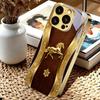 Luxury Gilded Stallion Electroplated Golden Phone Case For iPhone 17 16 15 14 13 12 11 Pro Max Plus 16E 17Air 7 8 Xs Back Cover