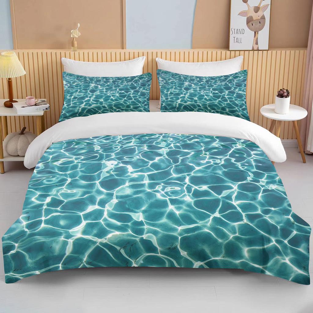 Nature's Water Source Bedding 3 Piece Set  king size double bed bedding set microfiber or polyester duvet cover set