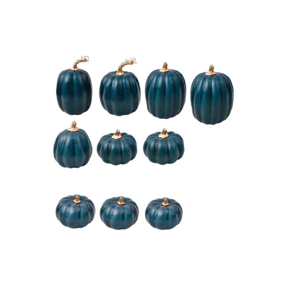 Foam Artificial Pumpkin Set for Halloween Tabletop Decoration Realistic Simulation Pumpkin Props for Home Party Office Display