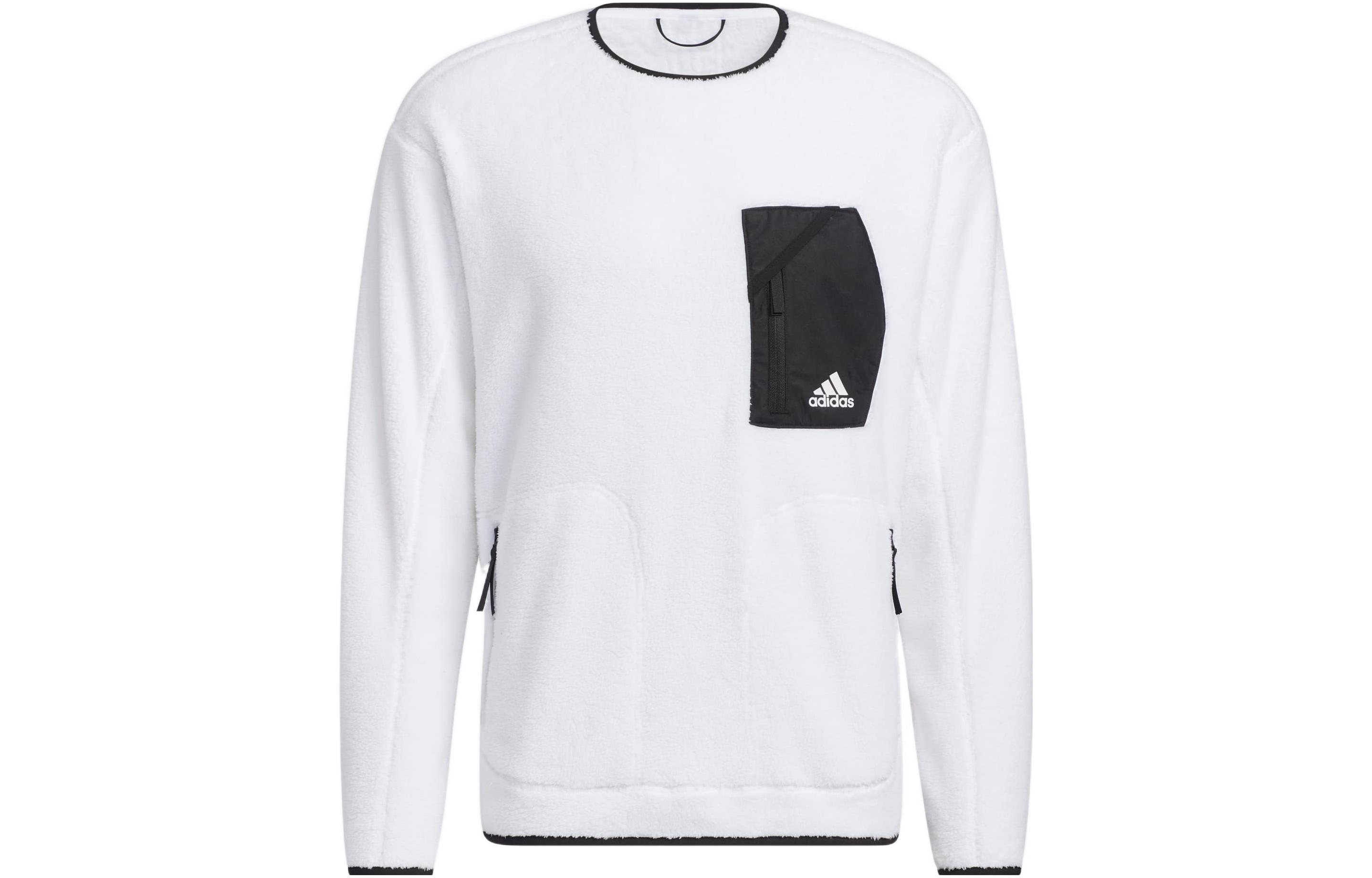 Adidas Sweatshirts Unisex White Crew Neck Moderate Regular HN2073 S