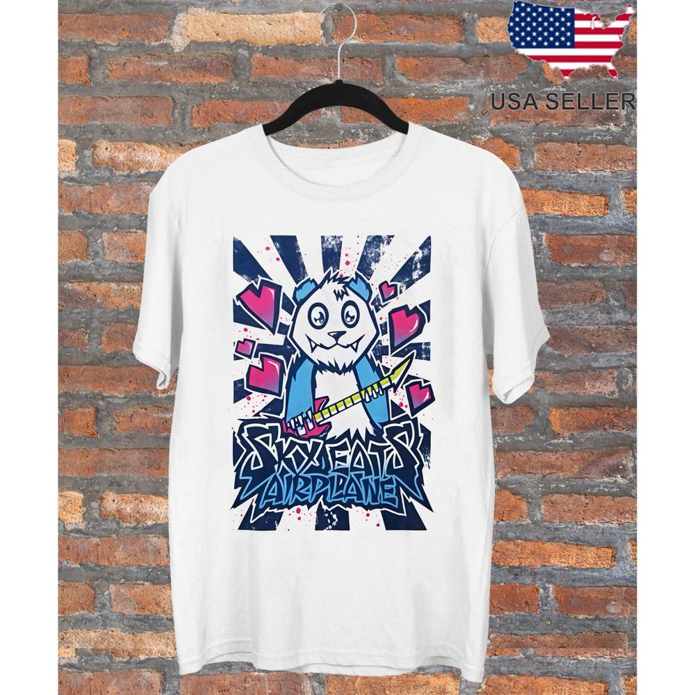

New Sky Eats Airplane Panda T Shirt All Size Short Sleeve ZL654 Unisex T-Shirt XL