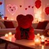 25cm Simulated Flower Bear Lovers Gifts Valentine's Day Roses Rose Flower Bear Ornaments  Birthday