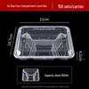HANDUNYOU Einweg Transparente Lunchboxen, 150 Sets