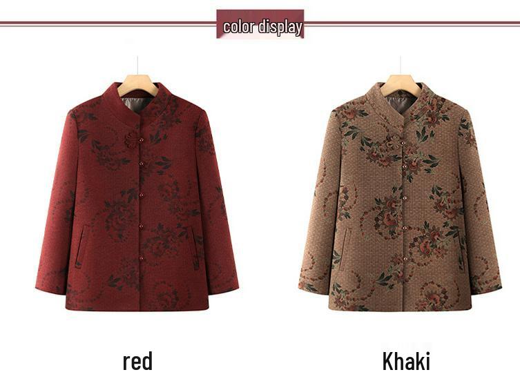 2025 Stylish Spring and Autumn Coat for Middle-Aged and Elderly Women