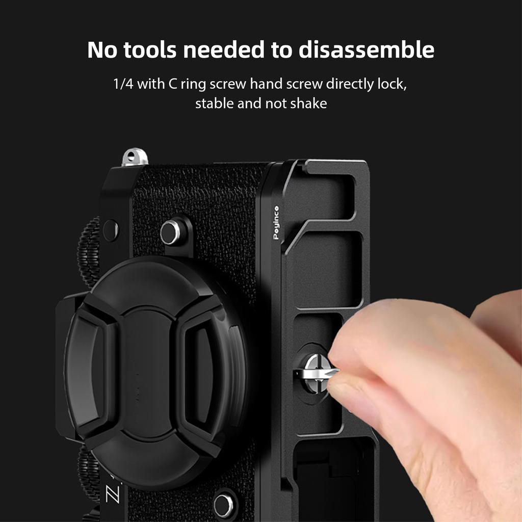 Poyinco kaamera L-plaadi kiirkinnitusega L-kujulise plaadiga alumiiniumsulamist Vlogi laiendusklambriga kaamera