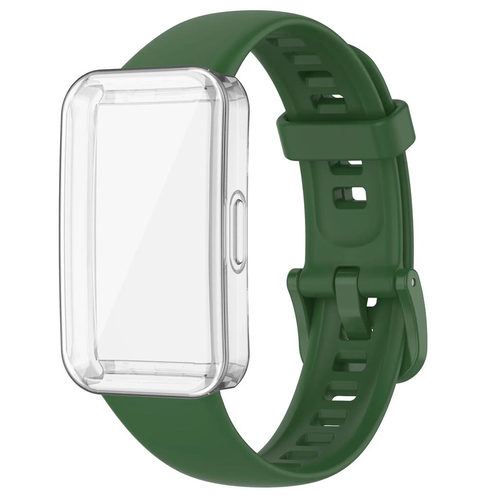 Silicone Watchbands For Huawei Band 9 Strap Replacement Strap For Huawei Band 8 Correa Bracelet Screen Protector Accessories
