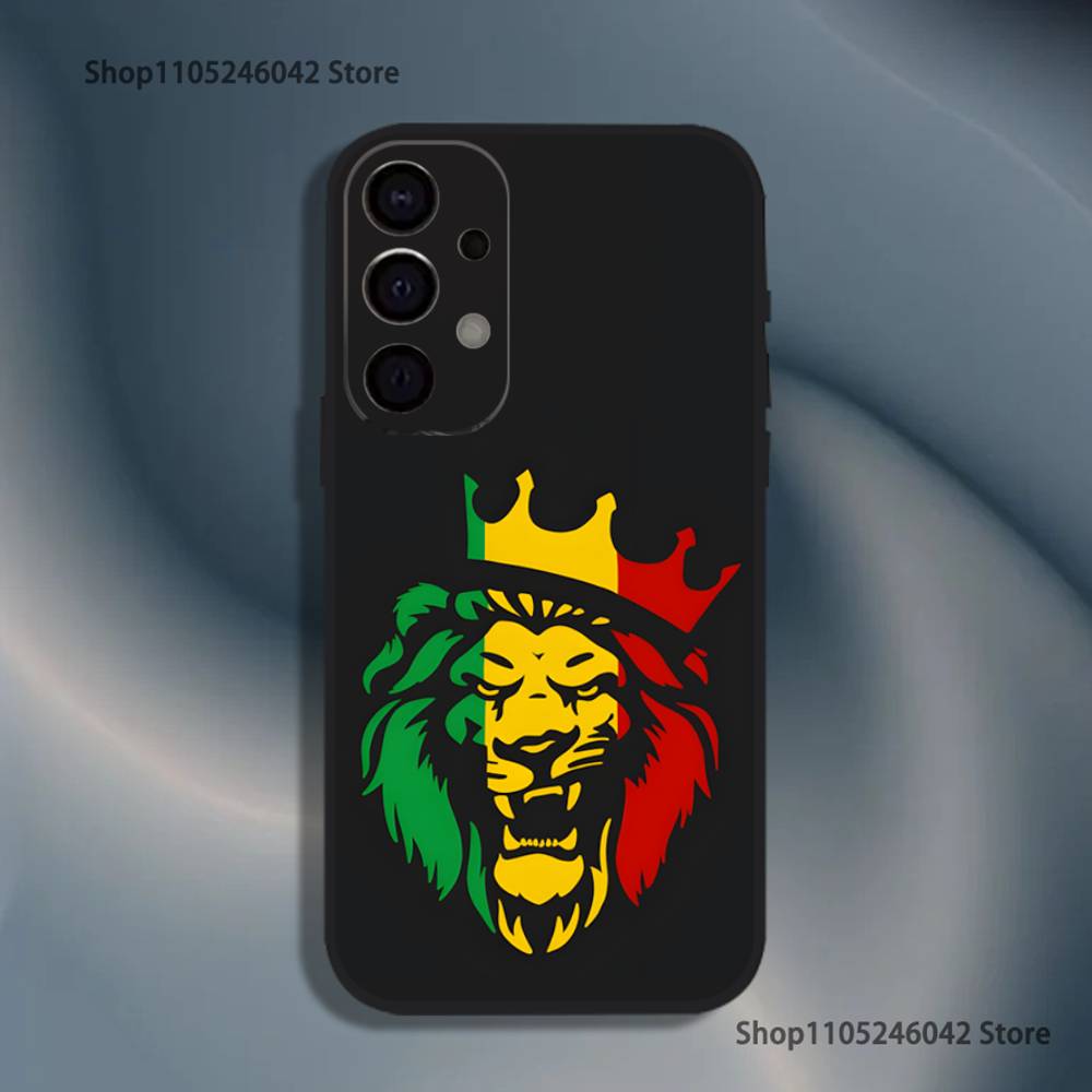 

R-Rastafari Lion Logo For Samsung S25,S24,S21,S22,S23,S30,Ultra,S20,Plus,Fe,Lite,5G Black Cover Phone Case Samsung S24fe