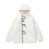 Unisex Oversized Hooded Cotton Puffer Jacket With Embroidered Dog Design Winter Warm Thick Fleece Lined Streetwear Coat