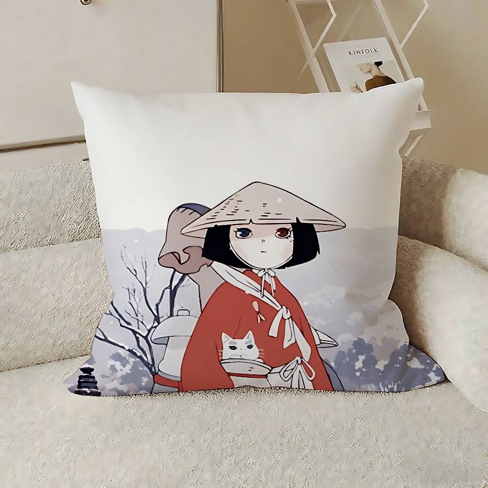 The Heike Story Anime Pillow Case Throw Pillow Cover Nordic Vintage Style Cushion Covers Home Living Room Sofa Couch Seat