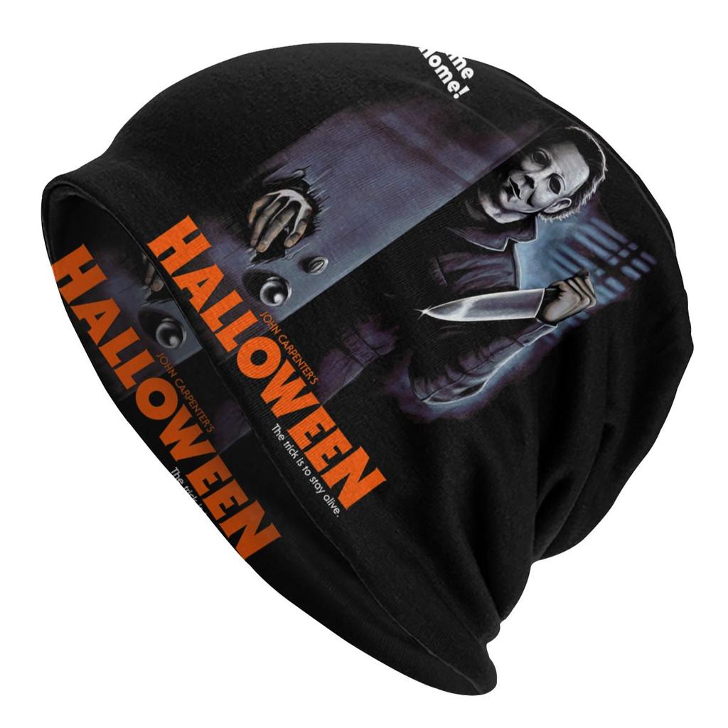Michael Myers Knives Halloween Scary Movie Bonnet Beanie Knitted Hat Unisex Women Cool Winter Warm Skullies Beanies Cap for Ski