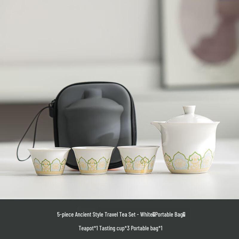 

Portable Japanese Ceramic Kung Fu Travel Tea Set