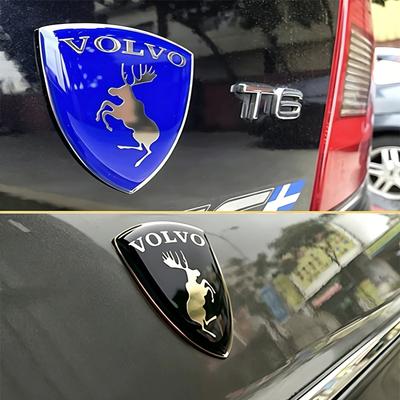 Moose Shield Car Emblem Badge 3D Metal Sticker for XC60 XC90 S60 S90 V60 XC40 V50 Auto Fender Trunk Exterior Accessories