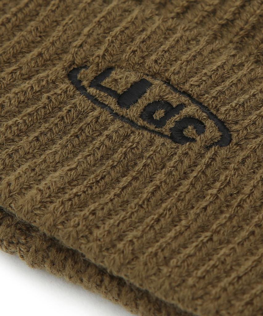 Eondeokeonteulol Winter Slim Fit Knit Thermal Logo Embroidered Unisex Solid Beanie Hat Beanie / Flex / Liquid / Khaki