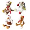 Pet Toy Cartoon Monkey Chicken Horse Design Anxiety Relief Pet Toy with Sound Design Bite-Resistant Interactive Plush Puppy
