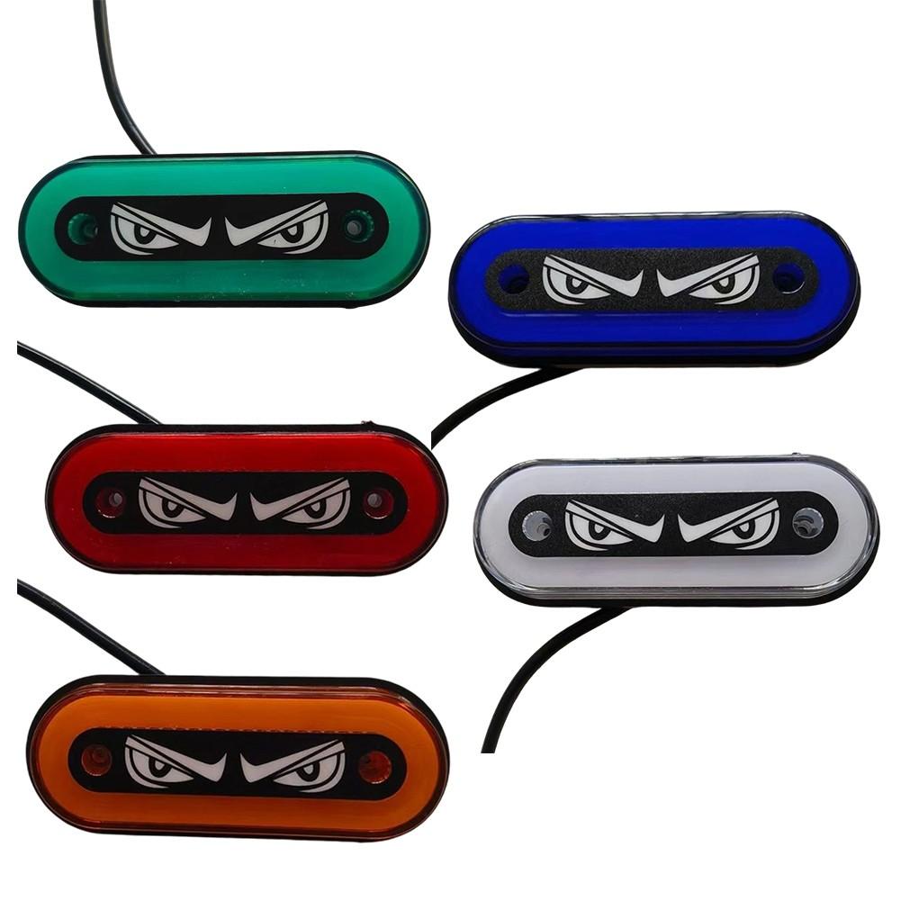 

12V/24V Truck Light LED Side Marker Light Cool Devil Eye Design красный